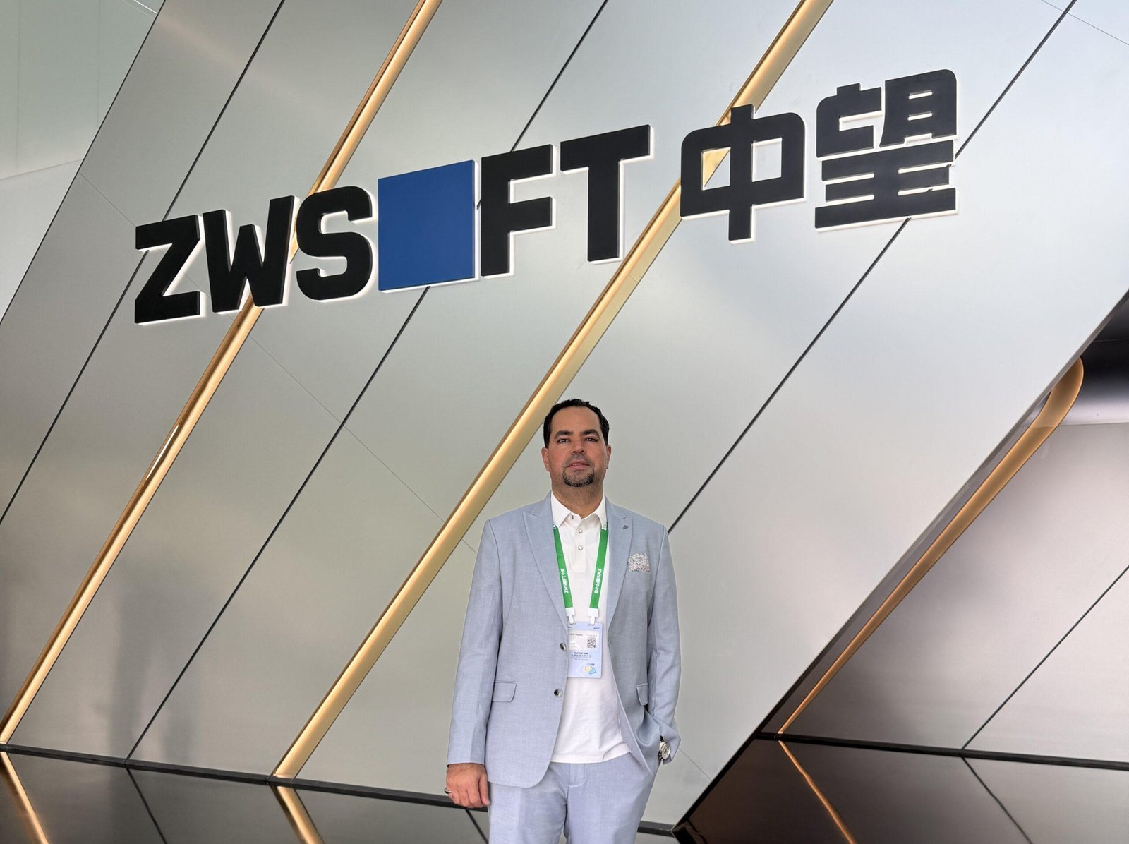 Dr. Ibrahim Hegazy, GFT's Commercial Director, at ZWORLD 2026 in Guangzhou
