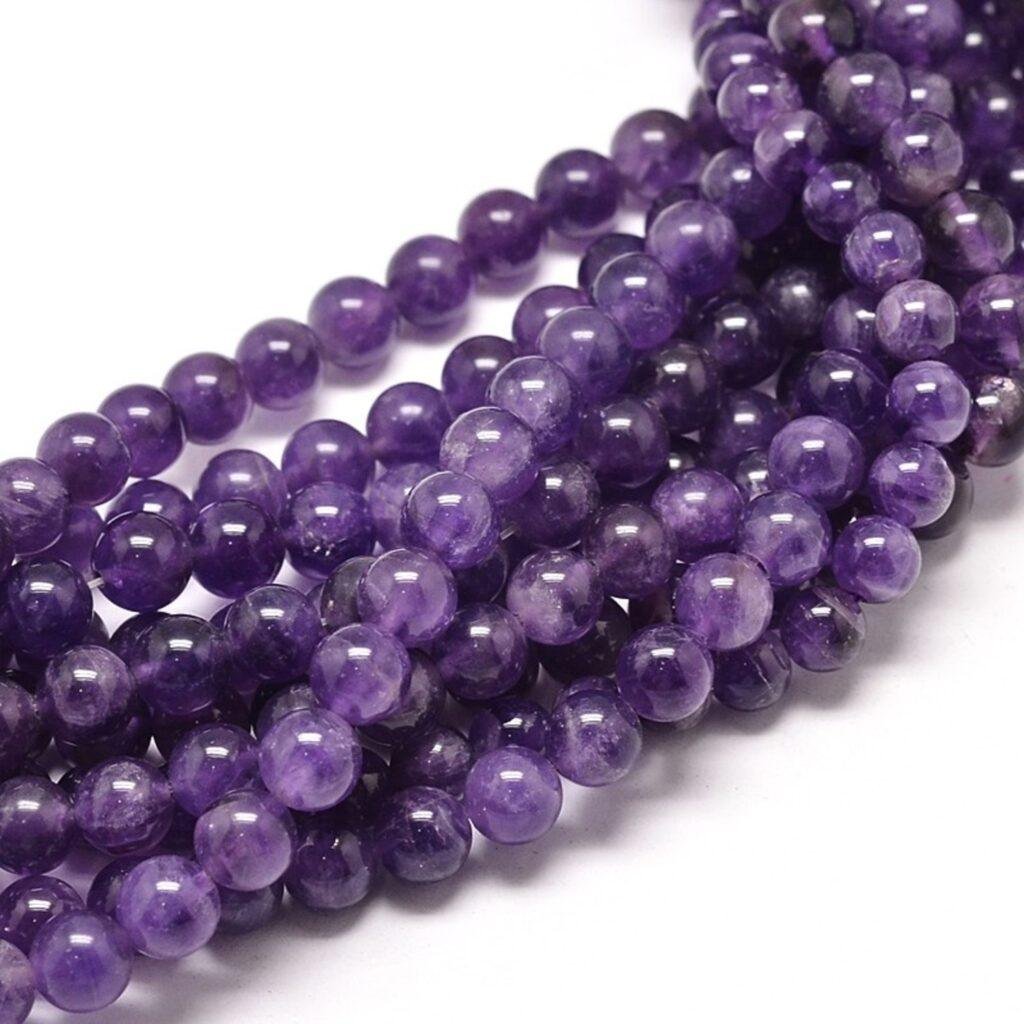 Amethist kralen 8 mm — streng van circa 45 stuks