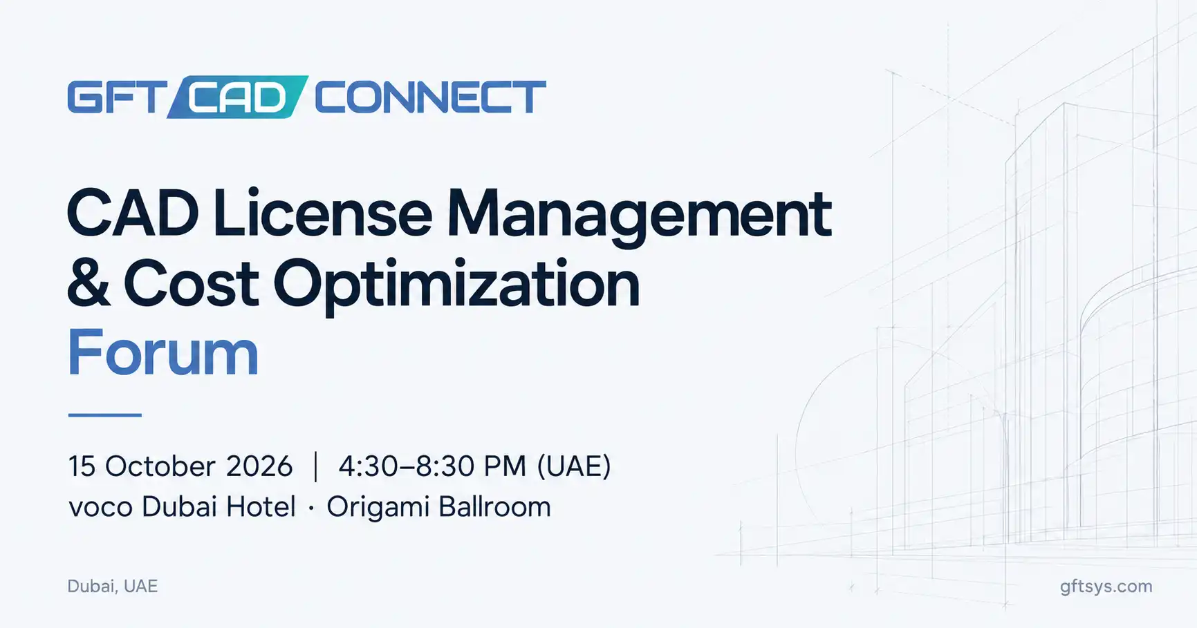 IT managers at the GFT CAD Connect Forum in Dubai discussing CAD license costs