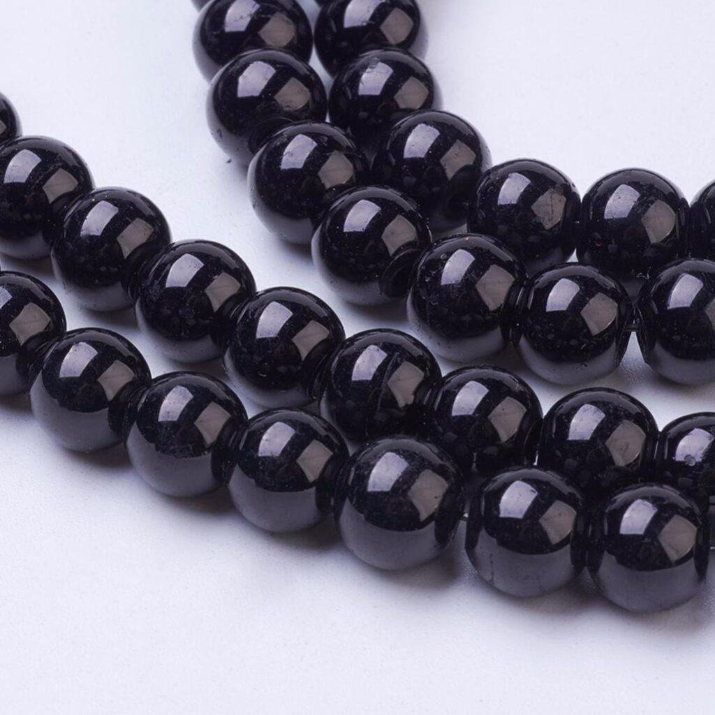 Zwarte glaskralen 4 mm — 100 stuks