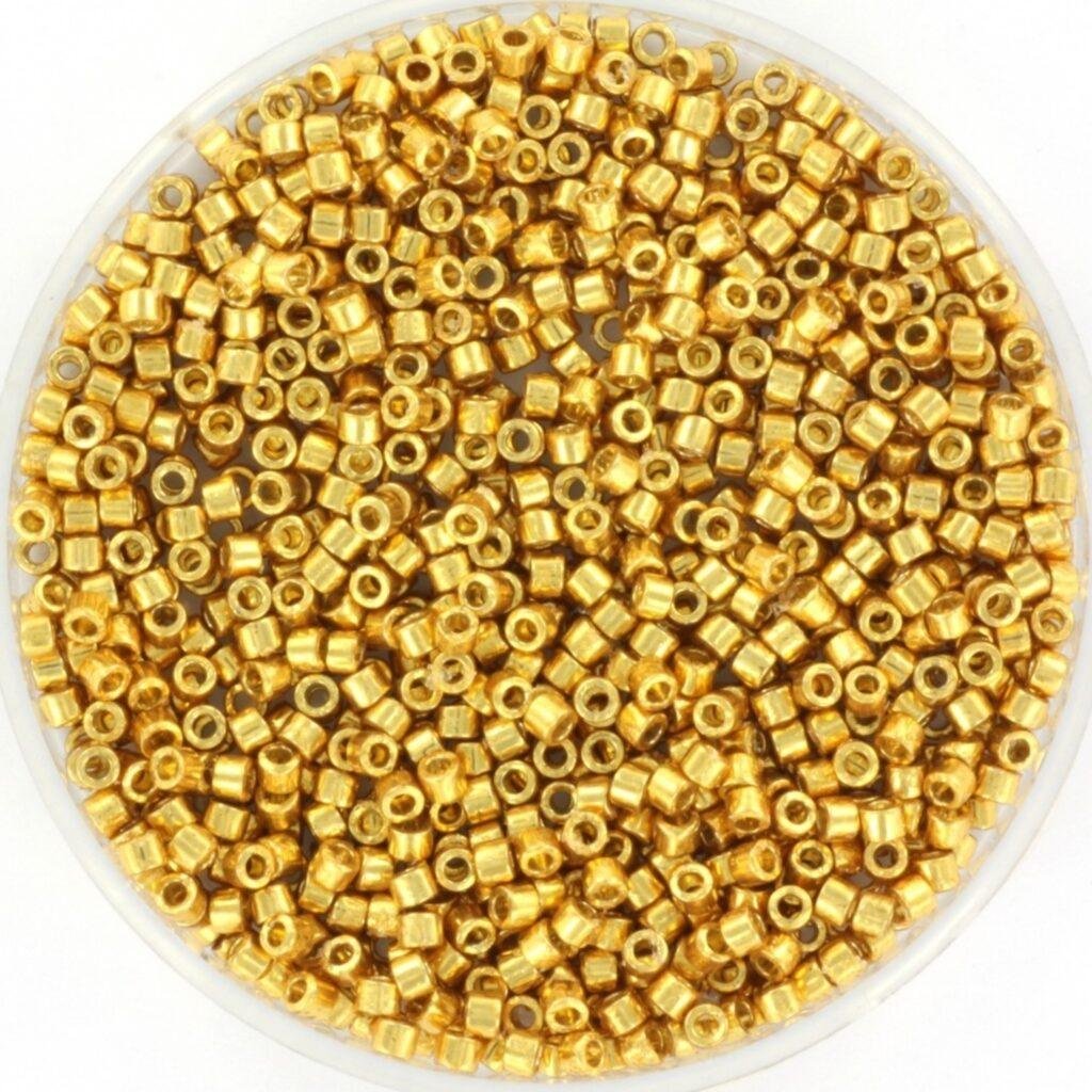 Miyuki Delica 11/0 Duracoat Galvanized Gold — 5 gram