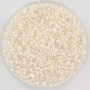 Miyuki Delica 11/0 Pale Peach Lined Crystal AB — 5 gram