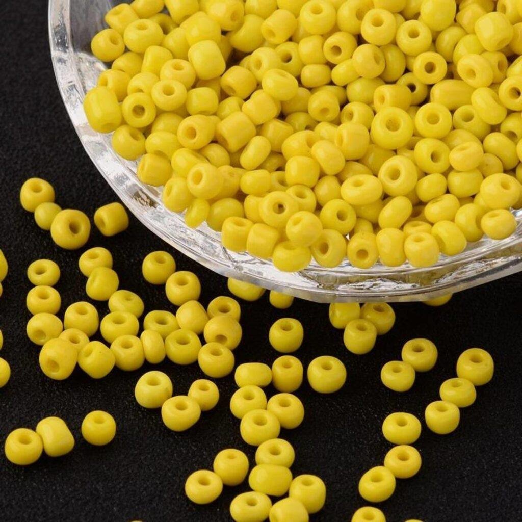 Rocailles geel 4 mm — 20 gram