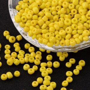 Rocailles geel 4 mm — 20 gram