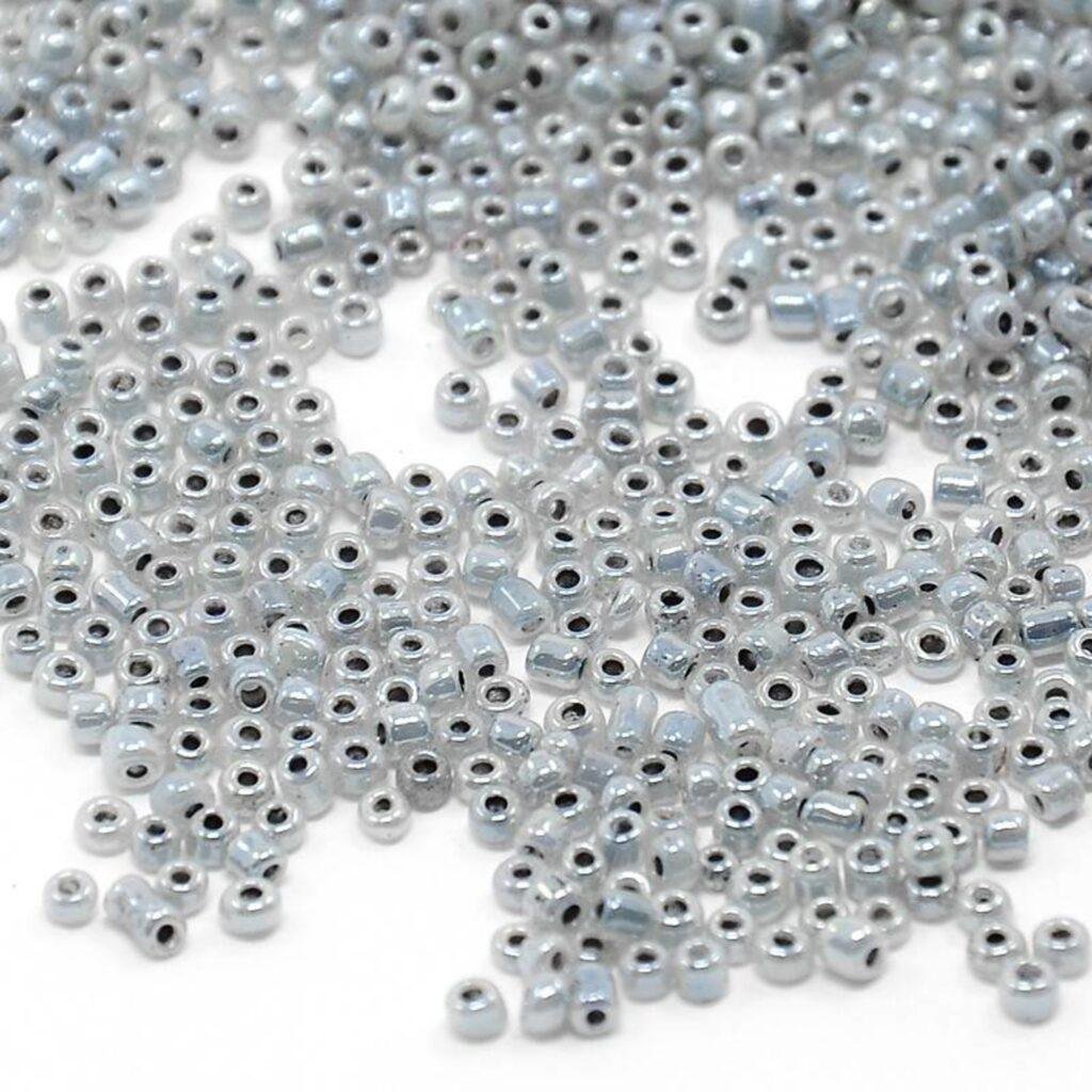 Rocailles grijs 11/0 circa 2 mm — 7 gram