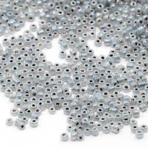 Rocailles grijs 11/0 circa 2 mm — 7 gram