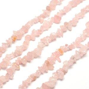 Rozenkwarts chips 5–8 mm — streng van 80 cm