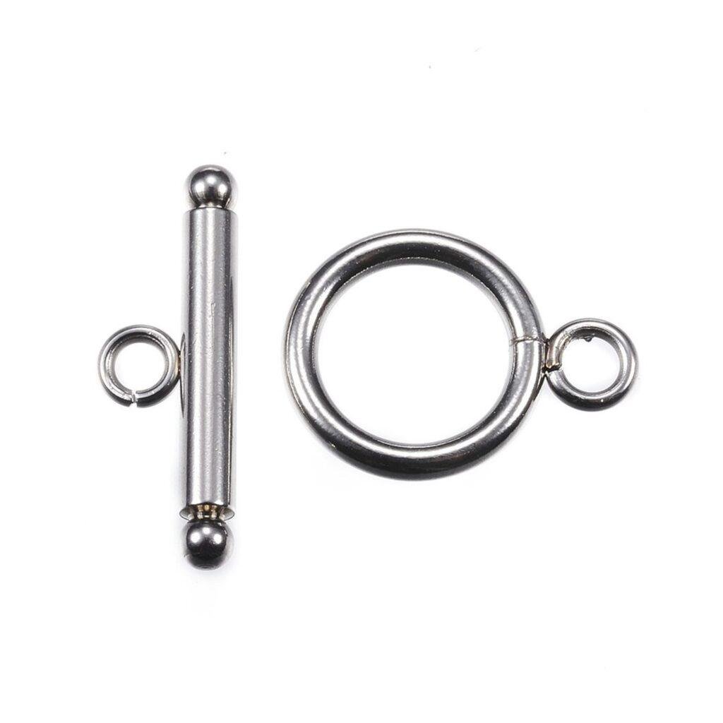 RVS kapittelsluiting zilverkleurig 18,5 × 14 mm — 3 stuks