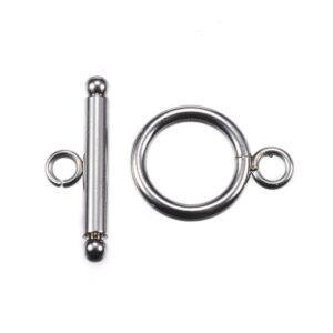 RVS kapittelsluiting zilverkleurig 18,5 × 14 mm — 3 stuks